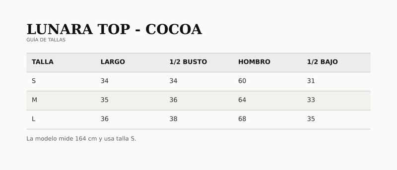 Guía de tallas