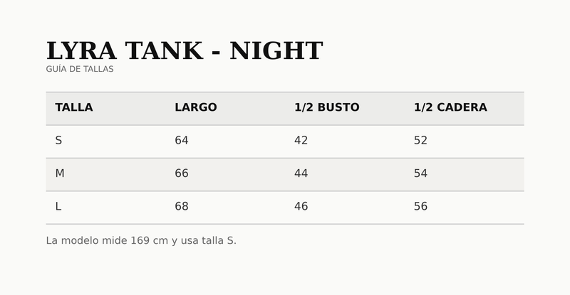 Guía de tallas