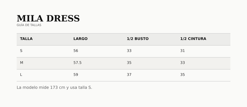 Guía de tallas