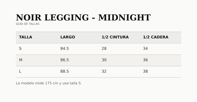Guía de tallas