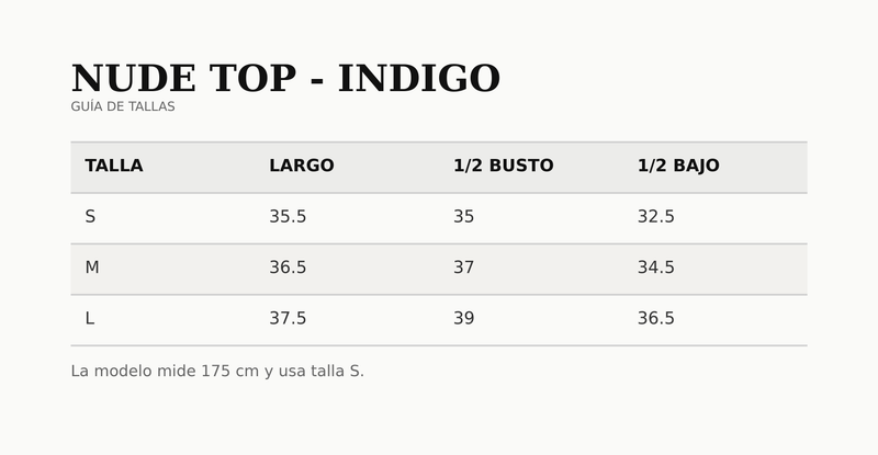 Guía de tallas