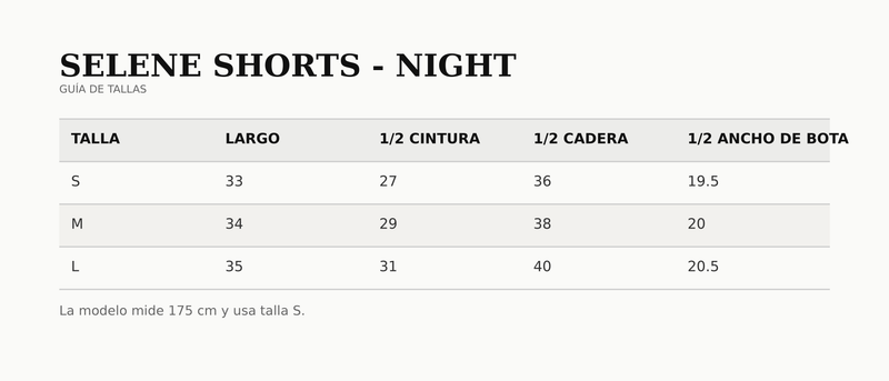 Guía de tallas